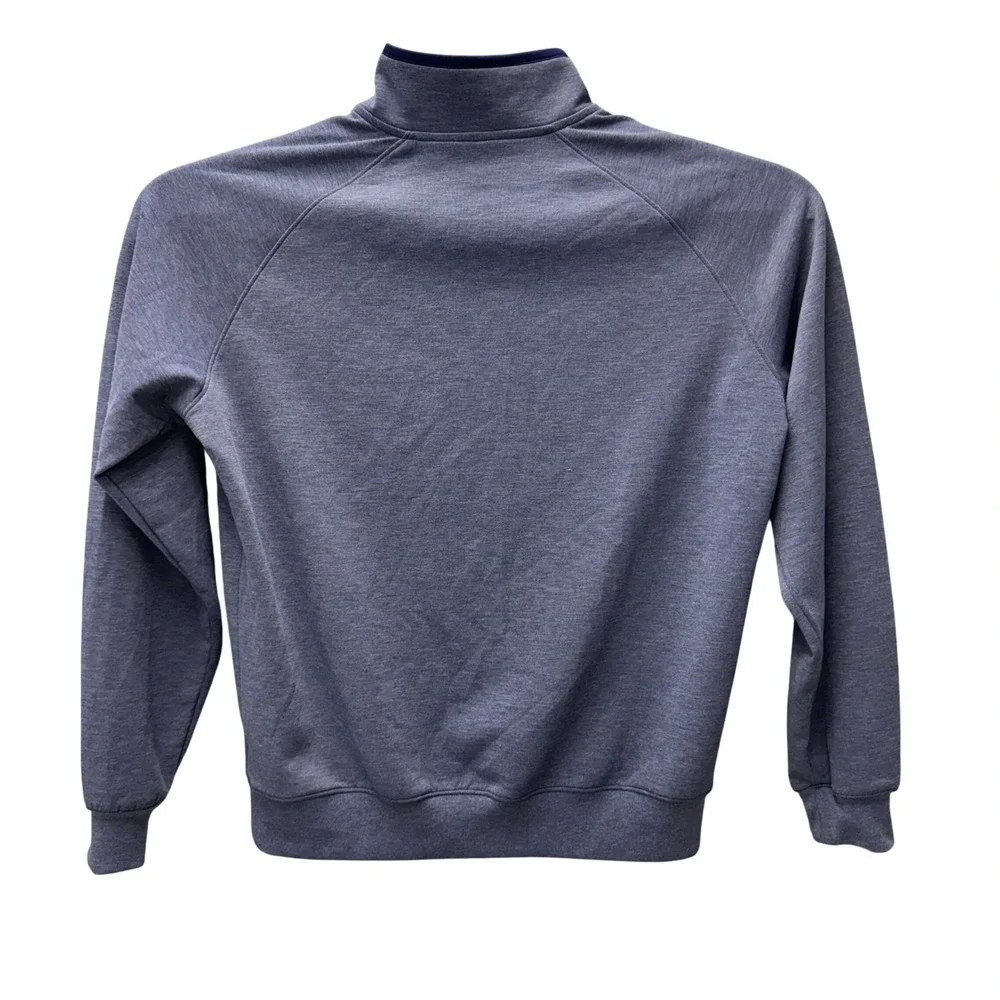 Fairway & Greene Mens Blue Heathered Quarter Zip Golf Pullover Sweater Size M